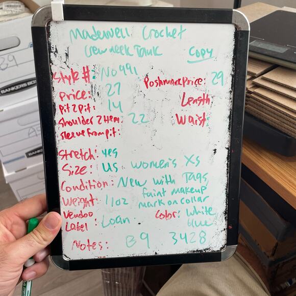 Madewell Crochet Knit Crew Neck 100% Cotton Sweater Tunic Top US Women's XS New - Picture 6 of 6